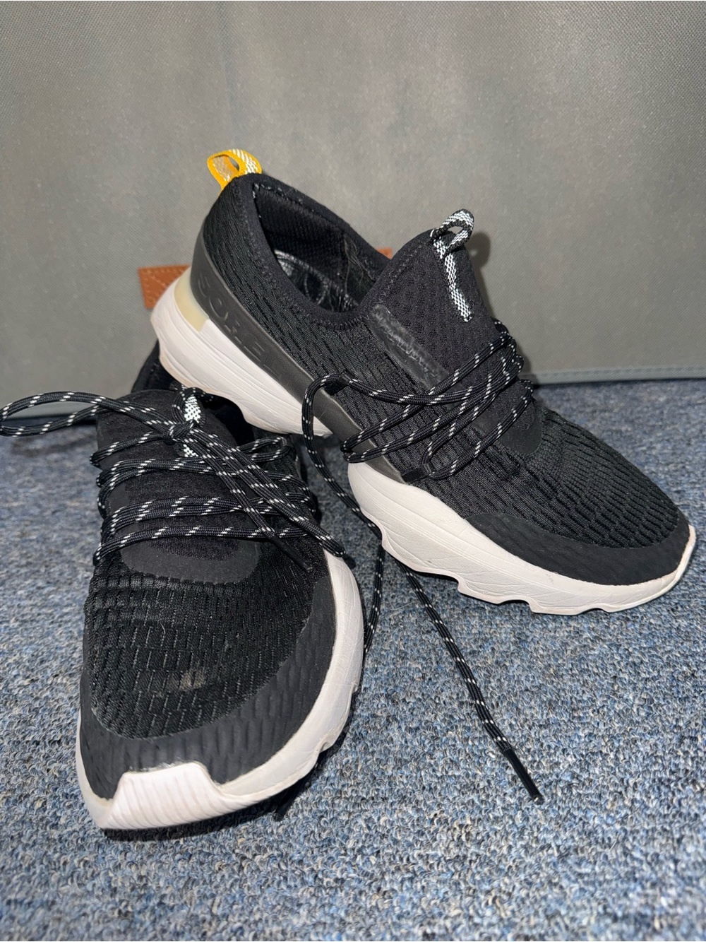 Sorel Black and White Women's Athletic Slip-On Sneakers